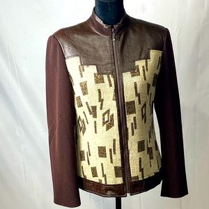 DYS Women’s Brown Semi Leather Jacket Small